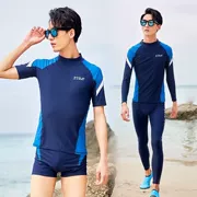 Bộ đồ lặn nam chia tay áo chống nắng dài tay áo tắm Hàn Quốc thời trang võ sĩ nổi lặn lặn phù hợp với đồ bơi nam - Nam bơi đầm