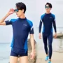 Bộ đồ lặn nam chia tay áo chống nắng dài tay áo tắm Hàn Quốc thời trang võ sĩ nổi lặn lặn phù hợp với đồ bơi nam - Nam bơi đầm quần bơi nam đẹp
