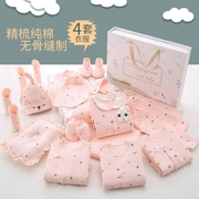 Mới hộp quà cotton mùa xuân và mùa hè phù hợp với nam kho báu quần áo trẻ em bé bông hộp quà tặng sinh nhật mới - Bộ quà tặng em bé