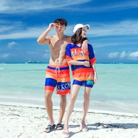 Bộ đồ bơi cặp đôi hai mảnh phiên bản Hàn Quốc của bộ đồ bơi đôi 2019 mới dành cho người yêu áo tắm mùa hè - Vài đồ bơi 	bộ đồ đôi đi biển