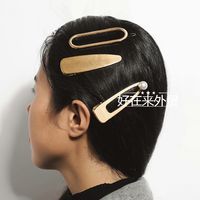 Hair accessory lady geometry metal children fashion hairpin