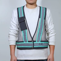 Giao thông phản chiếu an ninh vest bảo vệ lái xe lưới áo vest cảnh báo đi xe đêm đề nghị giảm giá ngoài trời - Áo thể thao áo khoác phao thể thao