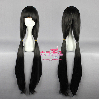 taobao agent Mengxiangjia Anime Wig Dating A Live Tokisaki Crazy Three Black COSPLAY Wig High Temperature Wire