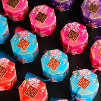 Китайская романтическая свадебная свадебная коробка ящик пион цветок китайский свадебная сахарная коробка восьмиугольника -корневая коробка для бумажной коробки свадебная сахарная коробка