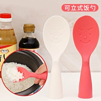 Японская рисовая ложка Домохозяйственные нежитые рисовые ложки могут стоять без погружения риса, устойчивый к дому с высокой температурой вертикальный пластик, лопаточка