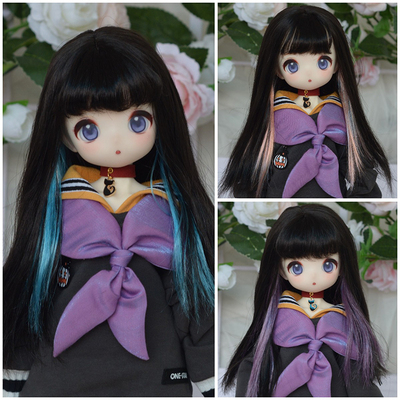 taobao agent [Spot Free Shipping] Soft silk picking dyeing ear hot 3 minutes, 4 minutes, 6 points BJD wigs
