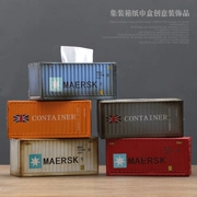 Mỹ retro công nghiệp gió sáng tạo kim loại thiếc container mô hộp thanh nhà phòng khách trang trí đồ trang trí