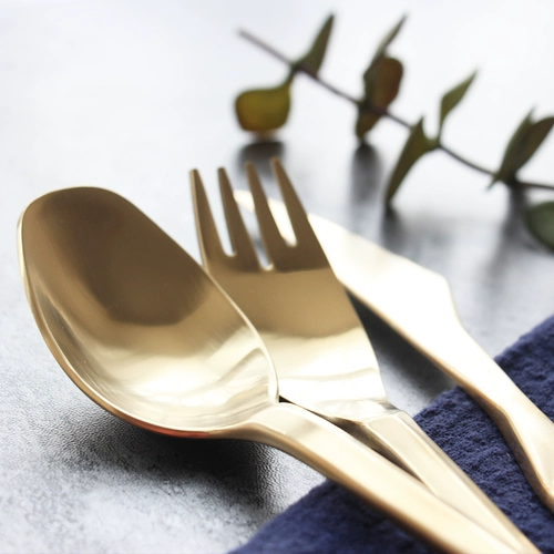 Посуда, золотой комплект, 3 предмета, полный комплект, европейский стиль, простой и элегантный дизайн