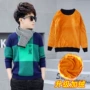 Áo len bé trai mùa thu đông 2018 phiên bản mới của Hàn Quốc cho bé to dày cộng với áo len nhung ấm áp - Áo len thể thao / dòng may áo cổ lọ nữ