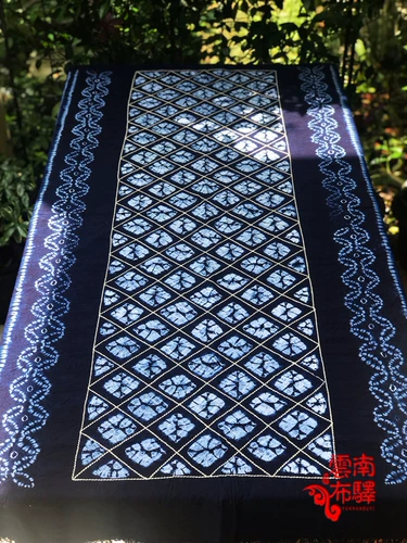Yunnan Dali Pure Handmade Bai Dye Coffee Table Table Table File-Erhai Lake Mountain (165 × 115 см)