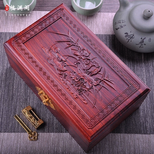 Красная коробочка для хранения, деревянное высококлассное ювелирное украшение для принцессы, подарок на день рождения