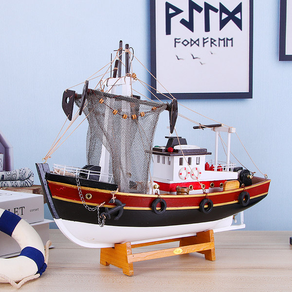 Реалистичная модель корабля, фигурка из натурального дерева, деревянная лодка, подарок на день рождения