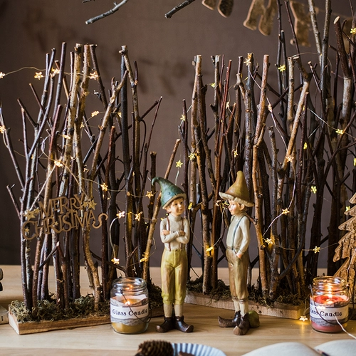 [] Природное дровяное дерево экраны цветочные кусты сухой ветви и декоративное настольное украшение пола ландшафт