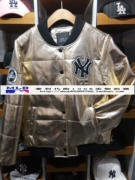 Đồng phục bóng chày MLB mua 17 năm mùa đông NY nam và nữ áo khoác bằng vàng PU thời trang 54744 54844 - Thể thao sau