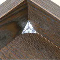 Прозрачный хрустальный ящик для хрустания пыли -защищенный угловой гардероб угловой угловой уголки угла пепельного треугольника угловой зерна 1 -й