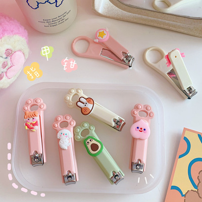 taobao agent Mini cute nail knife adult family family home with a single -loaded cartoon creative folding nail cut nails and nails