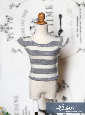 taobao agent Baby GUY spot BJD doll DD clothes msd baby clothes top, summer striped pure color short sleeve 4 points mdd