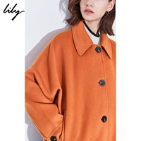 Lily2019 mùa đông công cụ mới của phụ nữ công cụ cảm giác len màu lông len đơn ngực ngắn 3906 - Áo khoác ngắn áo khoác zara nữ