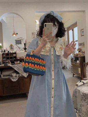 taobao agent Doll, sexy dress, plus size, doll collar, fitted