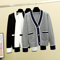 Трикотажный свитер, топ, термобелье, короткий кардиган, куртка, осенний, в стиле Шанель