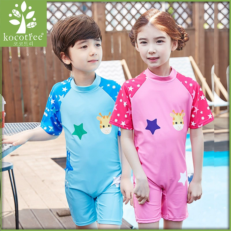 Hàn Quốc KK Tree 2018 Mùa hè cho trẻ em Đồ bơi cho bé gái Đồ bơi một mảnh Đồ bơi trẻ em Đồ bơi cho bé trai - Đồ bơi trẻ em