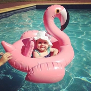 Vòng bơi cho bé 1-3 tuổi Ghế ngồi cho bé flamingo Vòng bơi cho bé 3-6 tuổi dày - Cao su nổi