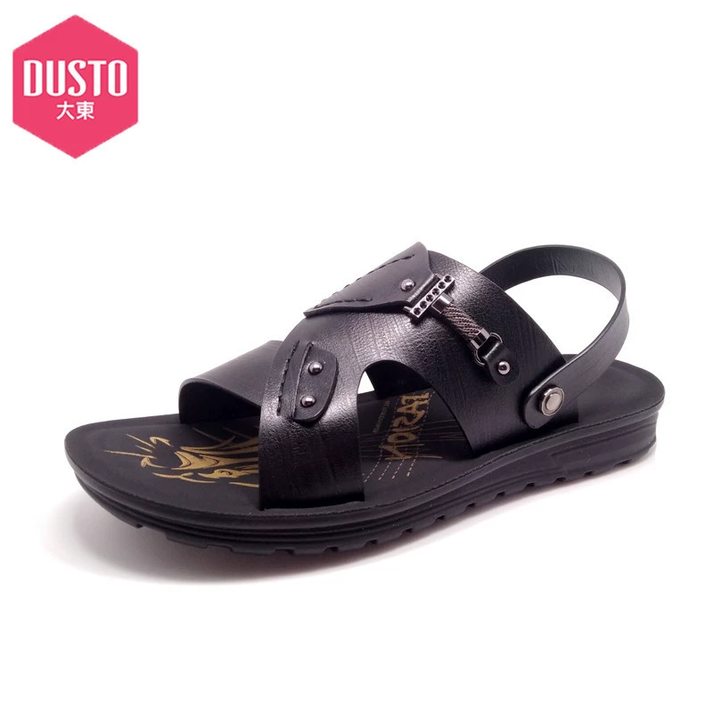DUSTO / Dadong 2019 hè mới giản dị đôi nam sử dụng dép sandal đế xuồng DM19X3064A - Sandal
