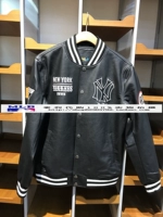 Đồng phục bóng chày MLB mua 17 mùa thu NY da xe máy cổ điển PU nam và nữ áo khoác ngắn 09800 09700 - Thể thao sau bộ thể thao uniqlo