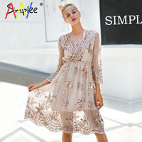 Long Sleeve Gold Party Dresses Women SEXY Evening Lady Dress