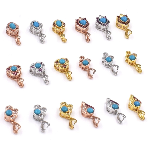 Подвеска, бирюзовая изумрудная застежка из нефрита из воскового агата, серебро 925 пробы