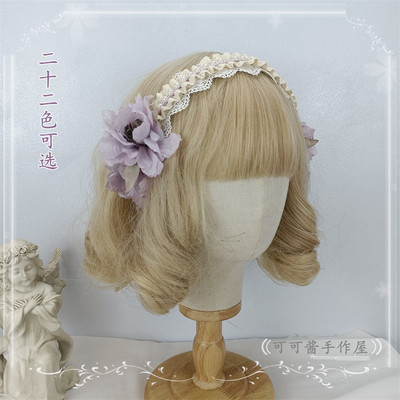 taobao agent Genuine design elegant headband, classic hair accessory, flowered, Lolita style, punk style
