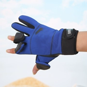 Găng tay câu cá mùa đông ấm áp cung cấp thiết bị ngoài trời đặc biệt ba ngón tay chống thấm chống thấm đường găng tay