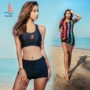 Áo tắm ba mảnh nữ chia tay áo sơ mi bên ngoài áo ba mảnh bikini bảo thủ gợi cảm áo tắm mỏng của Hàn Quốc - Bộ đồ bơi hai mảnh Số hàng hiển th