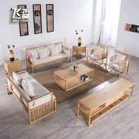 Nội thất Trung Quốc hiện đại sofa gỗ rắn Phòng mẫu phòng khách hiện đại Zen đơn và đôi ba sofa kết hợp tùy chỉnh - Nhà cung cấp đồ nội thất trang trí hốc âm tường phòng khách