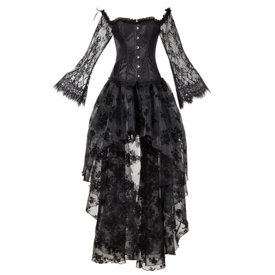 taobao agent Gothic Dark Palace Bouncing Betsuits Gathering Coarse Clothing+Putty Lace Skirt Swallow Skirt Skin