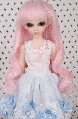 taobao agent BJD doll SD doll wigs 1/4 points pink curly hair is not just shot
