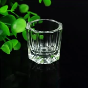 Nail Art Crystal Cup Dày Octagonal Glass Crystal Liquid Cup Crystal khắc Công cụ đặc biệt Cup - Công cụ Nail