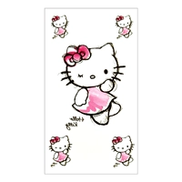 Hình xăm mèo Hello Kitty nhỏ tươi dùng một lần không thấm nước bền màu xanh lá cây vẽ tay dán dán hình xăm