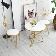 Bàn ăn và ghế đá cẩm thạch đơn giản bằng gỗ cẩm thạch kết hợp bộ bàn ghế hình chữ nhật tối giản hiện đại - Bộ đồ nội thất