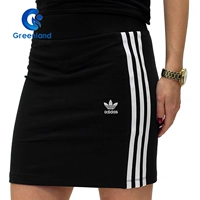 Adidas Clover 3STRIPES SKIRT Phụ nữ thể thao và giải trí Túi thoáng khí Váy hông BK0015 - Trang phục thể thao áo thun thể thao nữ