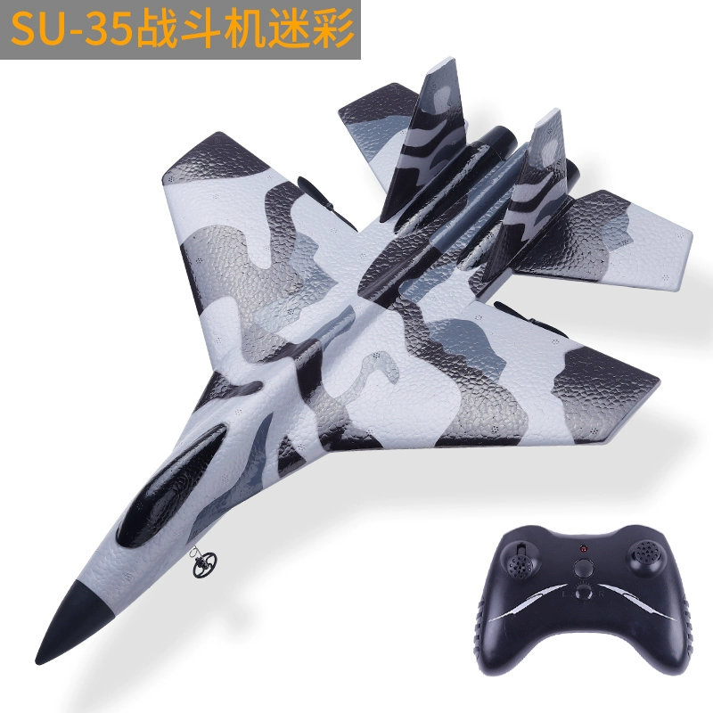 Máy bay chiến đấu điều khiển từ xa mô hình đồ chơi người máy rắn Su 35 quà tặng tàu lượn xốp cánh cố định chống rơi - Đồ chơi điều khiển từ xa