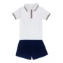 Quần áo mẫu giáo mùa hè học sinh đồng phục học sinh mùa hè phù hợp với trẻ em tay ngắn nữ gió trắng phục vụ lớp bông - Đồng phục trường học / tùy chỉnh thực hiện váy đầm trẻ em 13 tuổi