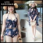 Fat MM kích thước lớn cộng với chất béo gợi cảm eo cao bảo thủ bikini ba mảnh áo thịt Tây Tạng dày ngực nhỏ tập hợp áo tắm - Bikinis đồ bơi nữ 2 mảnh