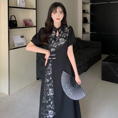 taobao agent Retro summer fitted cheongsam, dress, plus size