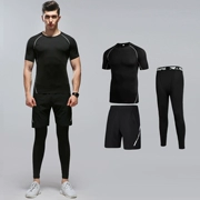 2019 bộ đồ thể thao mới cho nam tập thể dục ba mảnh chạy bộ quần áo thể dục nam tập luyện quần áo nhanh khô thông thường - Quần áo tập thể hình
