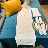 Современный журнальный столик, прямоугольная скандинавская ткань, с вышивкой, из хлопка и льна