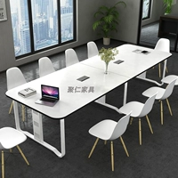Конференц -стол длинный стол и современный железный арт -стол, тренировочный стол, простые столы конференц -зала и стулья