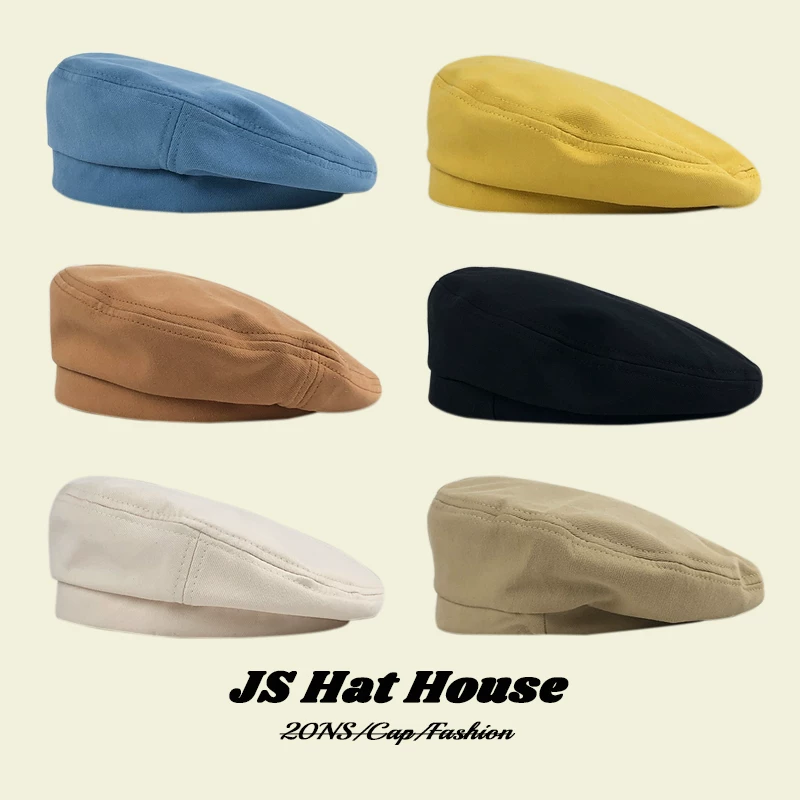 Brand beret, thin summer Japanese retro hat, British style, internet celebrity, Korean style