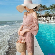Bảo thủ lệch vai thanh lịch Tấm thép mỏng tập hợp áo ngực ba mảnh 2019 áo tắm mới phiên bản Hàn Quốc - Bộ đồ bơi hai mảnh
