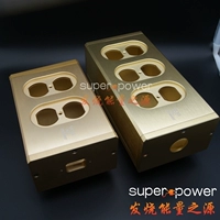 Hifi Pure Aluminum Gold -Plower Power Box Shell American Socket Power Box Poard